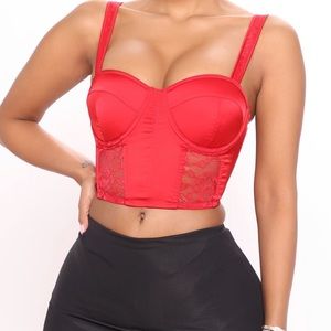 Red crop top